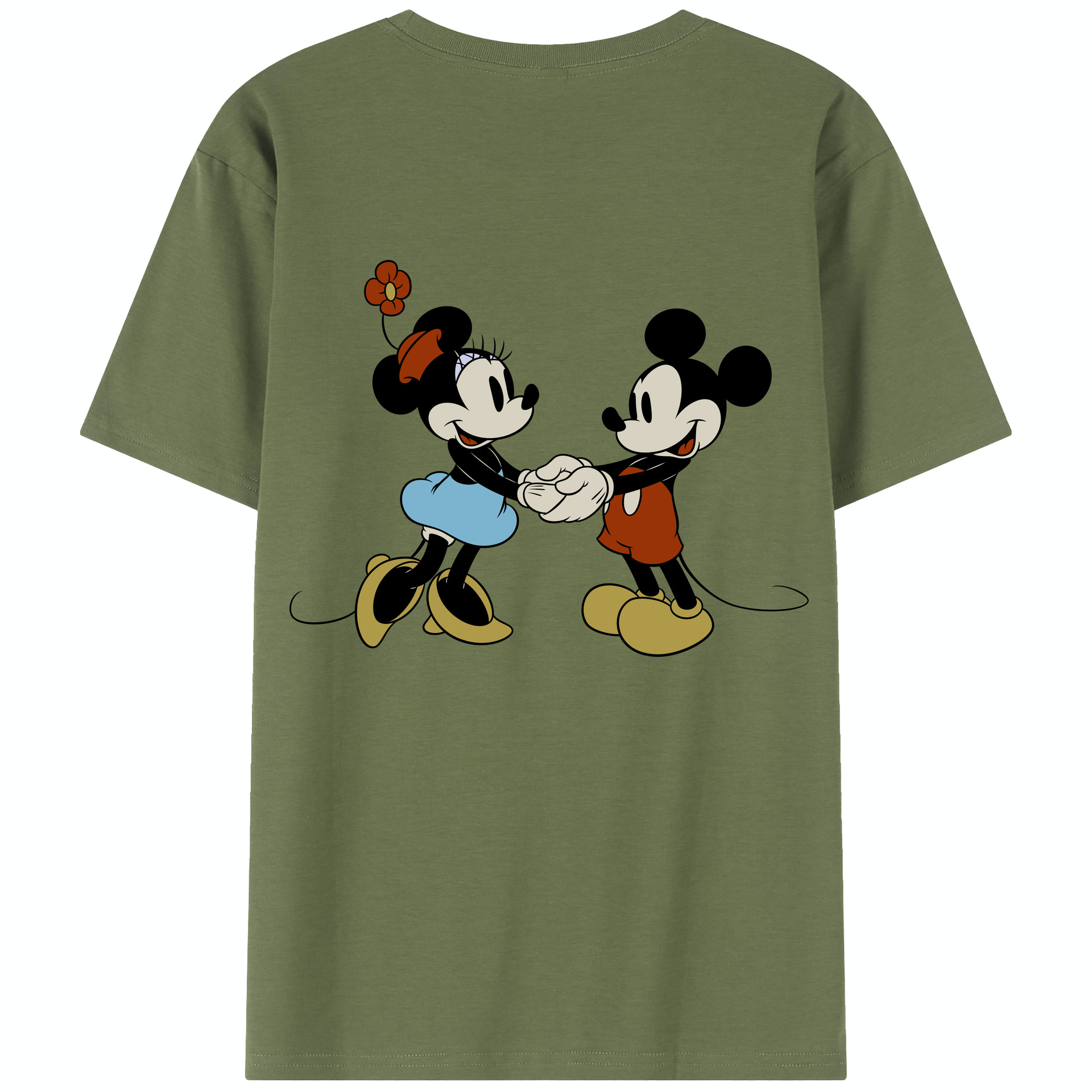 （画像用） ミッキーマウス Mickey Mouse 綿100％半袖Tシャツ（背面プリント）